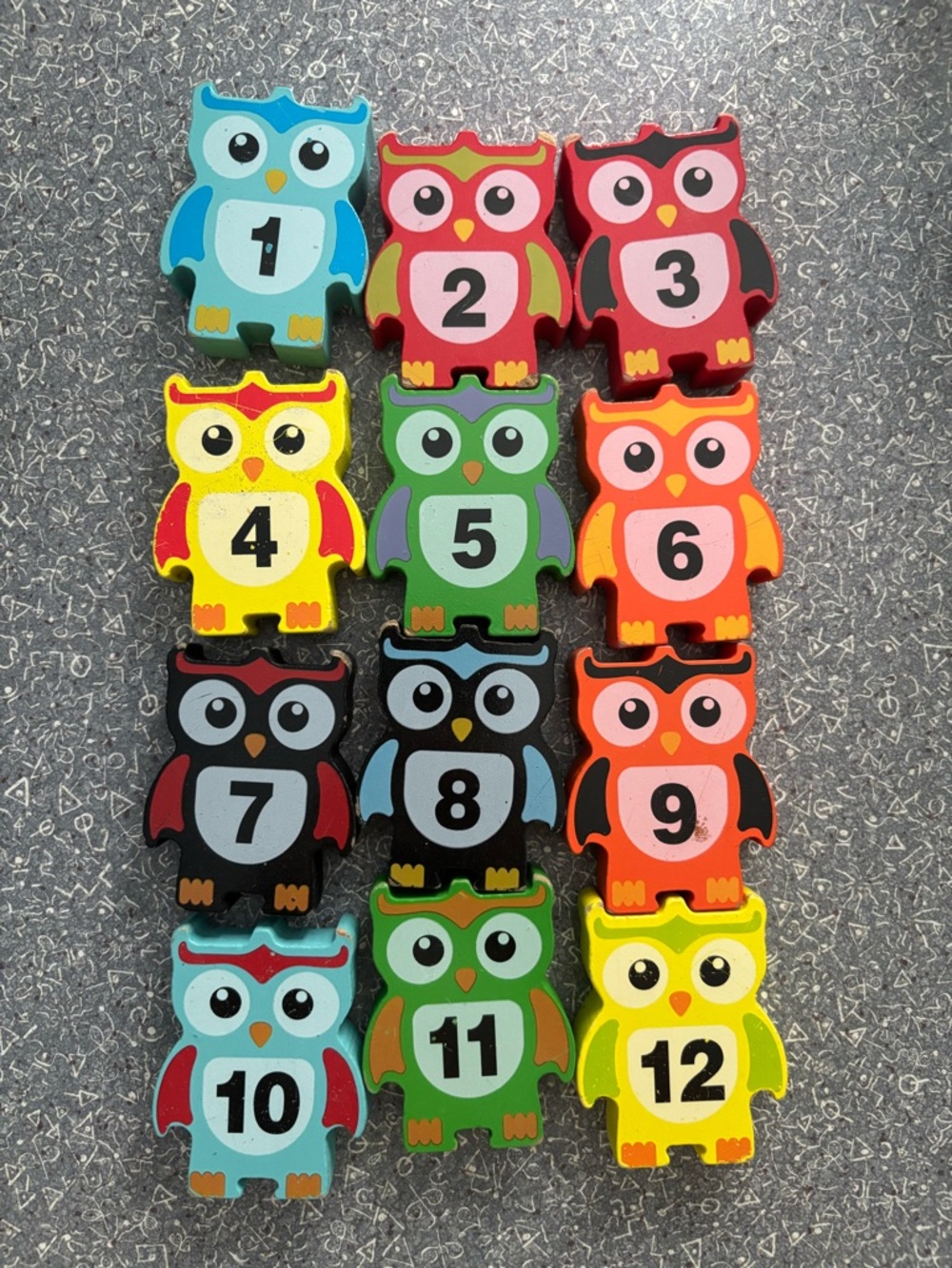 Stacking Owls Wooden Balancing & Building Blocks Counting Numbers Learning Toys